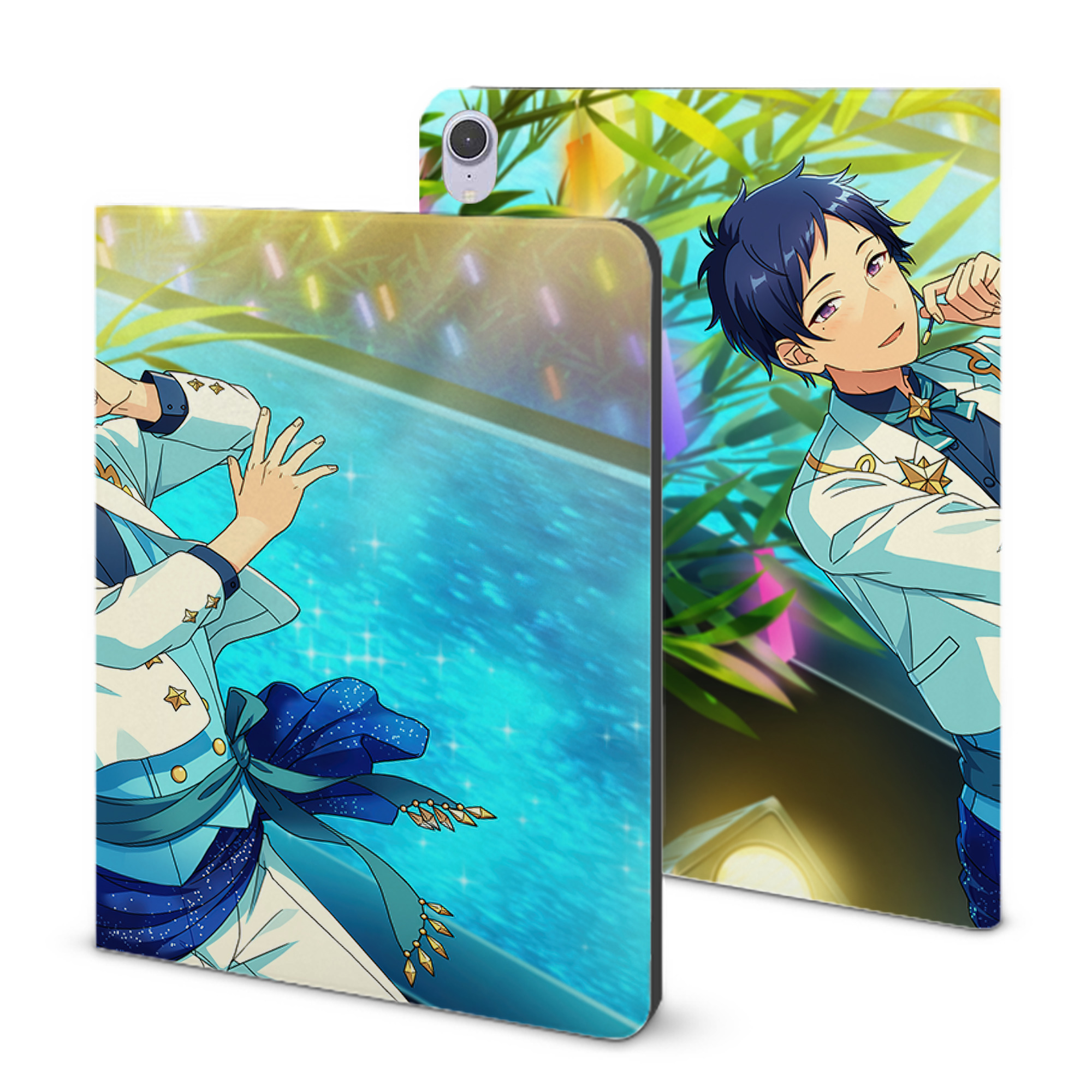 （画像用） あんさんぶるスターズ! Ensemble Stars IPad ケース ブック型 PUレザー TPU 耐衝撃 軽量 薄型 ペン収納なし 全面保護 IPad 各モデル対応